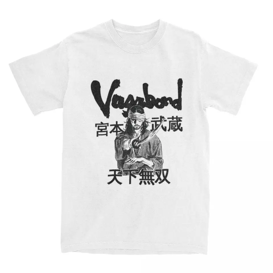 Muži vagabond miyamoto Musashi tričko Merch Takezou Shinmen Cotton Clothing Unikátne tričká s krátkym rukávom Crewneck Plus