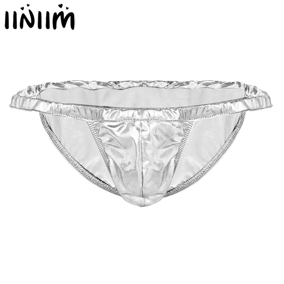 Muži Wetlook PVC kožené spodné prádlo Sexy latexové nohavičky Sissy Mini Bikini Blifs Gay G-String Guma Underwear Jockstrap tanga Thong