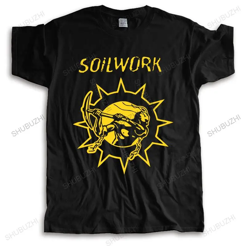 Muži značku bavlnené tričko letné posádka krk tričko Loose Tops Soilwork Heavy Metal Hudobná skupina unisex vtipné teeshirt Tričko
