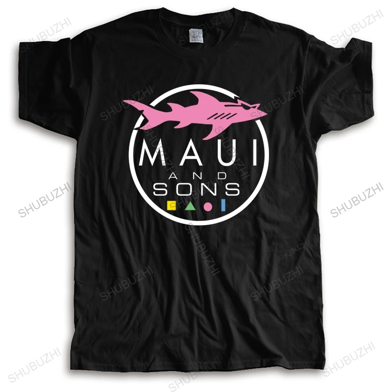 Muži značky Tričko Čierne nové o-kréfové fahsiona Loose Cool Tshirt Maui a synovia väčšia veľkosť Homme Homme Vysoko kvalitné neformálne tričko Tee tričko