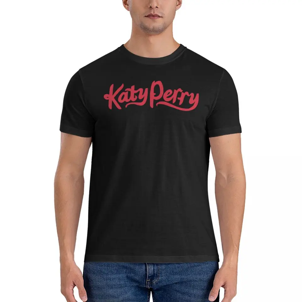 Muži červené tričká K-Katy Singer Perry Cotton Clothes Funny Krátke rukáv posádka tričko tričká Tričká