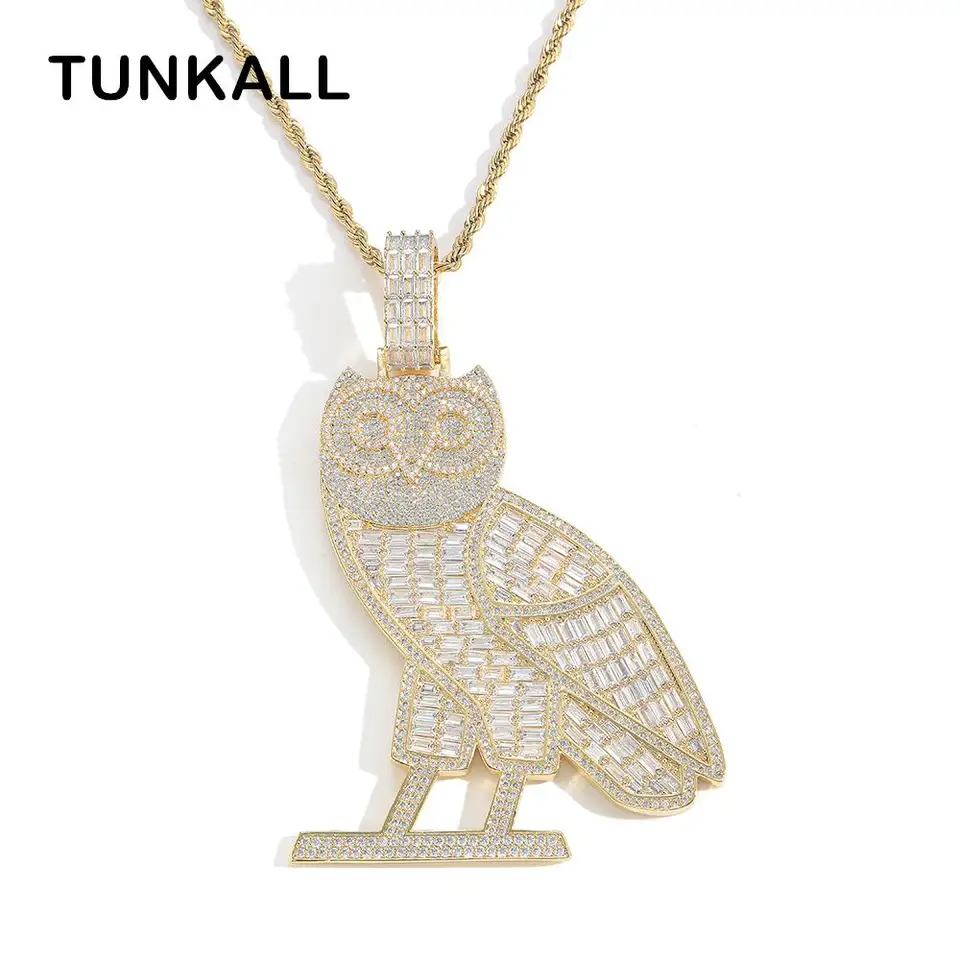 Muži ľadové out prívesok Náhrdelník BRUSS Cubic zirkon Hip Hop Jewelry CN450