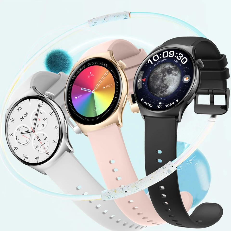 Muži športové smartwatch Men Men Bluetooth Call Clock 1,43inch IP67 nepremokavé hodinky pre Vivo Iqoo 7 OnePlus Nord CE Oppo A96 Realme