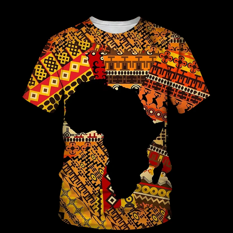 Muži Ženy Africké tričká ľudové zvyky etnický štýl 3D tlačia