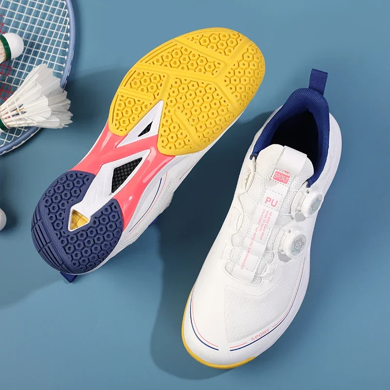 Muži ženy bedminton topánky Indoor Športové topánky ultra svetlo gumové podrážky volejbalové tenisky