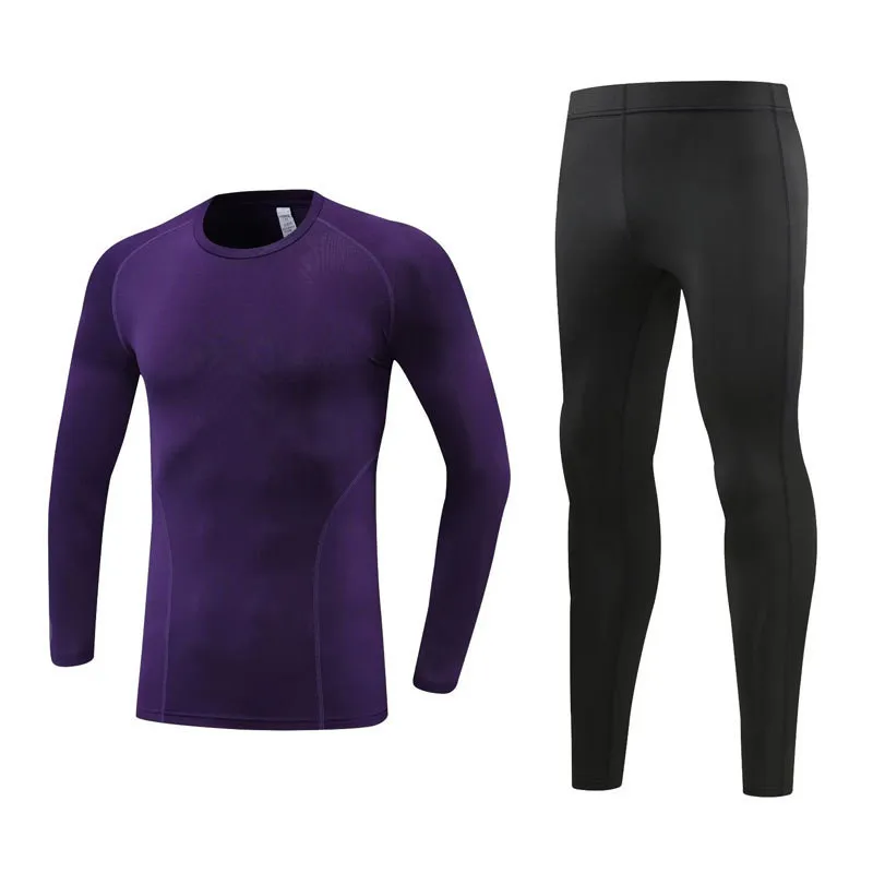 Muži Ženy deti Futbalové súpravy Deti Boy Fitness Basketbal Running Camping Sports Dlhá špičková tričko + legging tesné nohavice b98