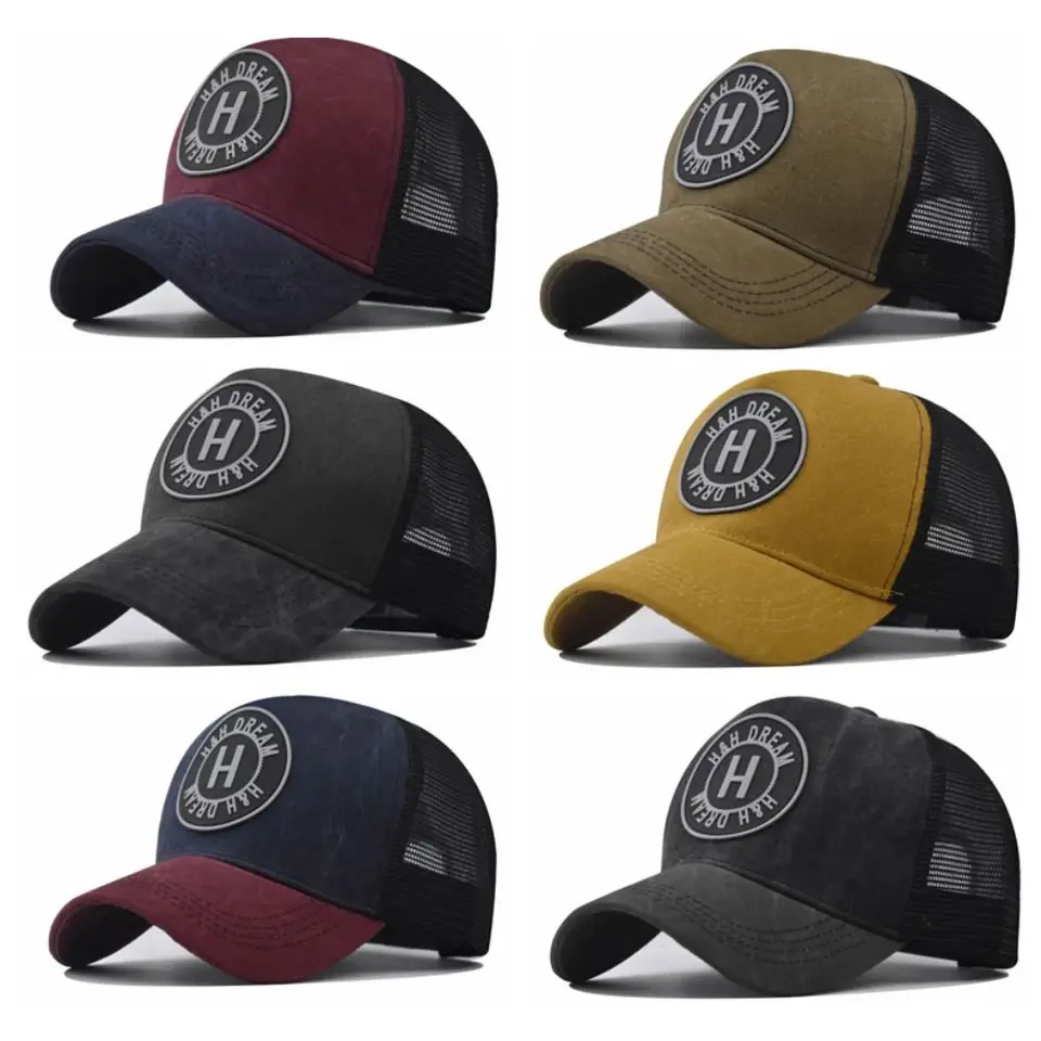 Muži Ženy Dvojfarebné baseballové čiapka Ochrana pred slnkom priedušná sieťová čiapka Stitching Nastaviteľné hip hopové klobúky