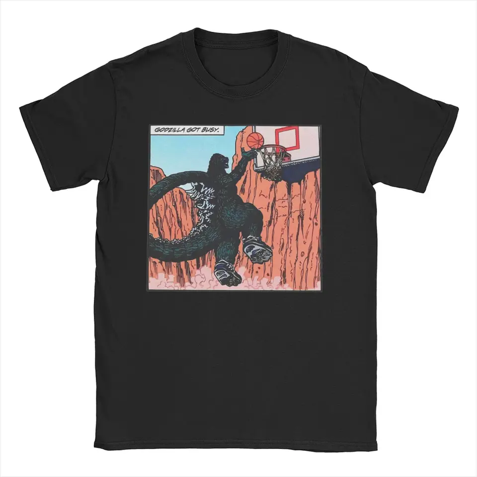 Muži ženy Funny G-Godzillaed Balling Comics T tričko 100% bavlnená grafická tlač Tričko Tričko Basketbal hráč oblečenie