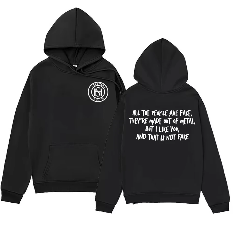 Muži ženy módne príležitostné mikiny Mladý Royals Hillerska Skolan Hoodie Wilhelm a Simon Všetci ľudia sú falošnou mikinou
