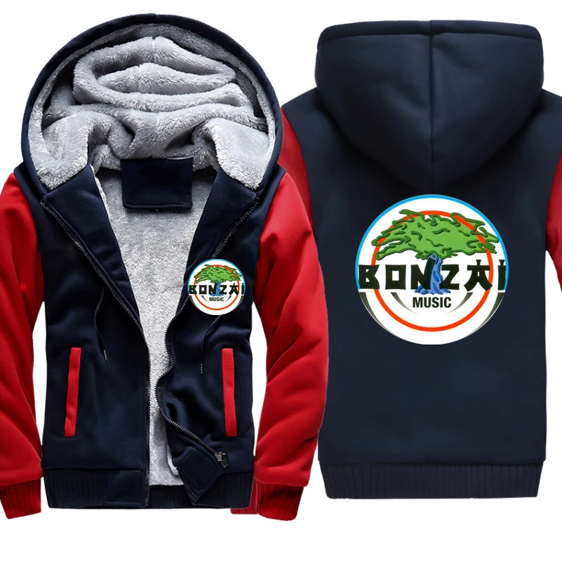 Muž's Hoodies Bonzai Records Hudba tlačia