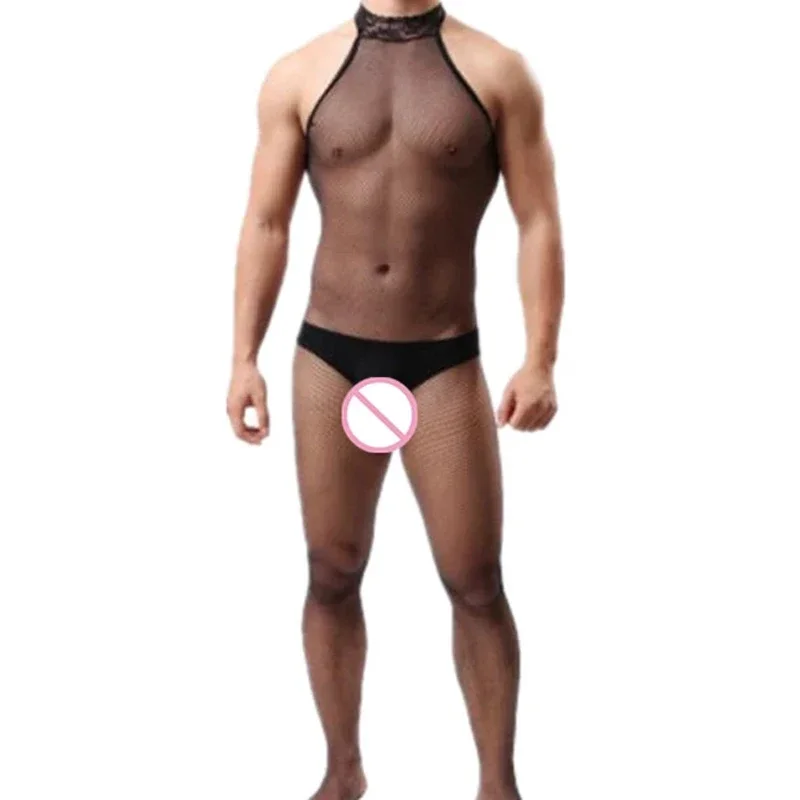 Mužská fantázia sexy spodná bielizeň gay sissy telo pančuchy Otvorené rozkroky kombinézy muži erotické spodná bielizeň