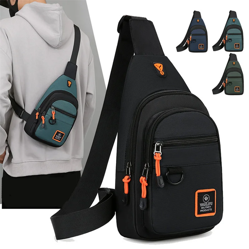 Mužská taška na hrudník Módna pánska taška na kabelku Lightweight Oxford Tkanina Crossbody Bag Štýlové príležitostné pánske pásy Balíky