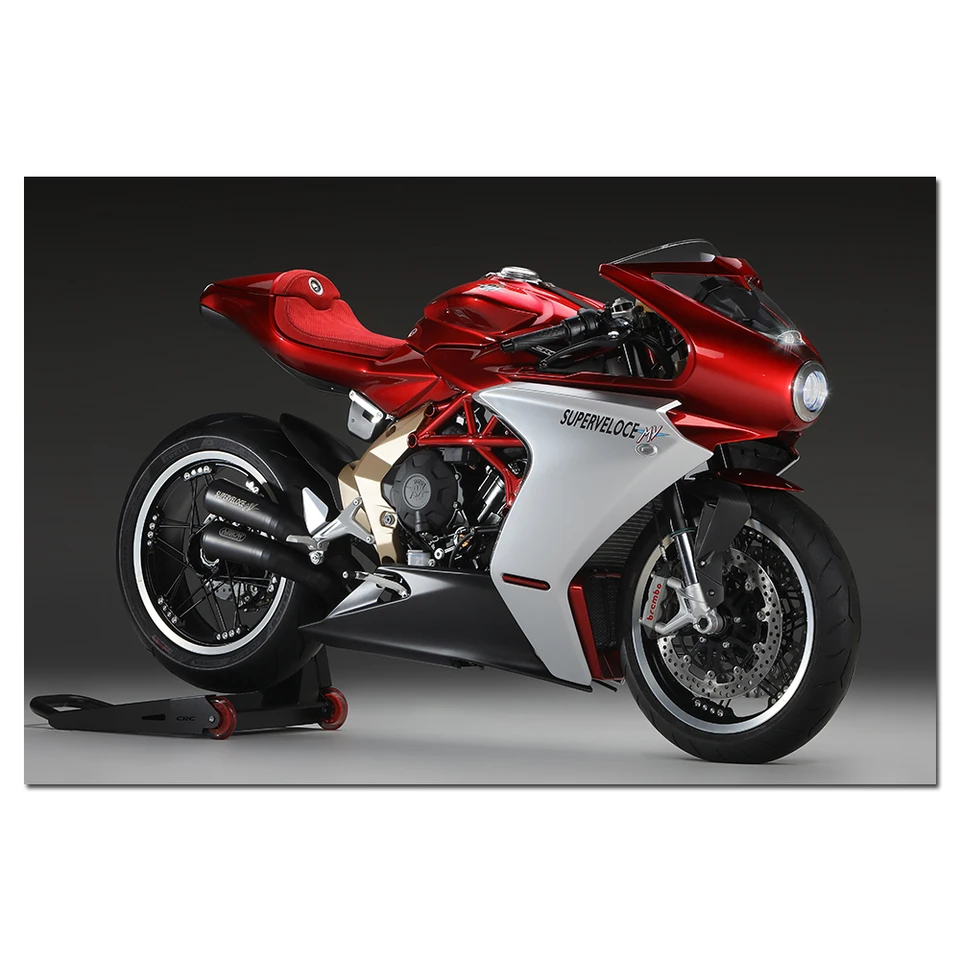 MV Agusta Superveloce 800 Serie Oro Red Sport Motocykle Canvas maľba vozidla plagáty na stenu obrázky tlač do obývacej izby