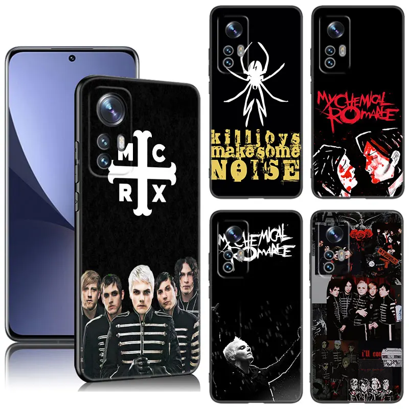 My Chemical Romance Telefon Case pre Xiaomi Mi 9 SE 8 10 10T 11 12 13 LITE 9T 11T 12S 12T 13T Pro 5G 11i 12x Čierny silikónový kryt