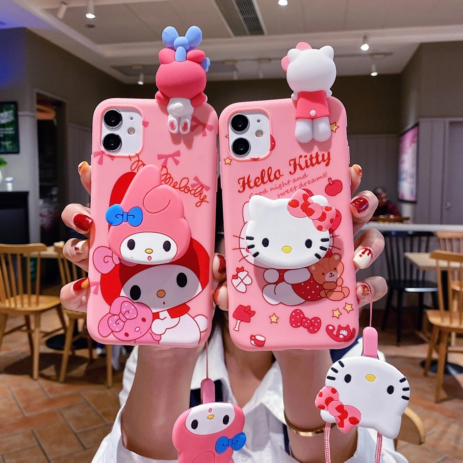 My Melody Hello Kitty pre Samsung Galaxy S7 S8 S9 S10 S20 S21 S22 S23 S24 S25 plus ultra fe note 9 10 20 puzdro s držiakom lano