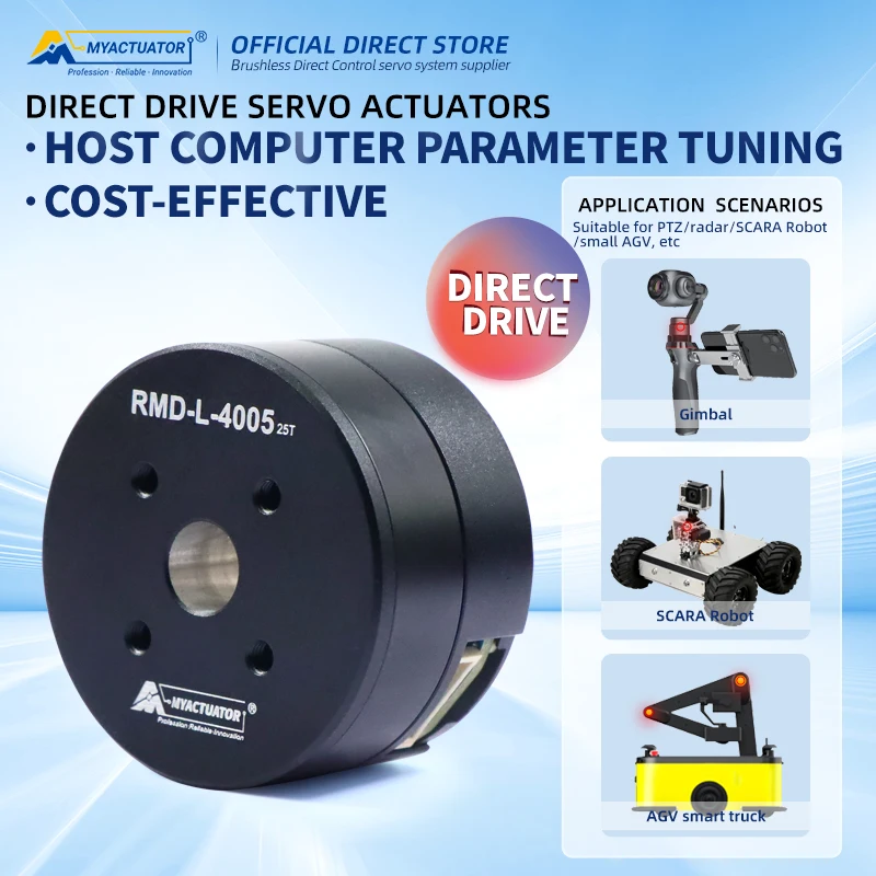 MyActuator RMD-L-4005-25T 12V-24V Vysokorýchlostný vysoký výkon DC Brushless Sermo Motor Motor Model Motor BLDC Motor BLDC