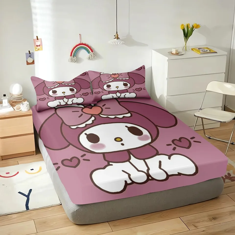 MymeLody namontovaná plachta s vankúšom, ochrancom kryt