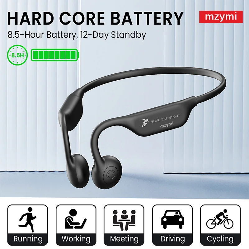 MYMI na krkband A18 Bezdrôtové slúchadlá Kostné vedenie TWS Bluetooth slúchadlá Gaming Headset Witerproof Uznaky pre Xiaomi