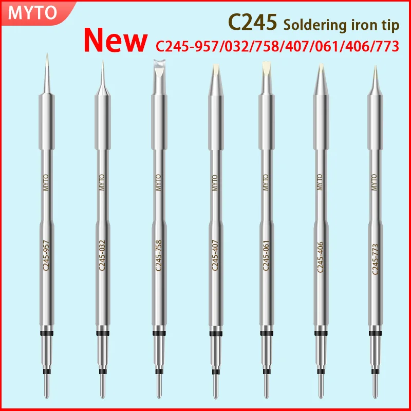 MYTO 1PCS C245-032/957/061/406/407/759/773/774 // 758 U Typ rovného zváracieho hlavy C245 Series Spájanie železa pre J BC T245