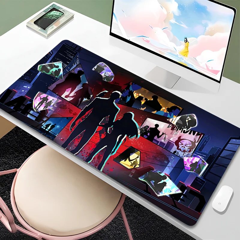 Myš Anime Purple Neon Kawaii MousePad PC Láska a Deepspace Sylus Klávesnica podložka laptop hd tlači