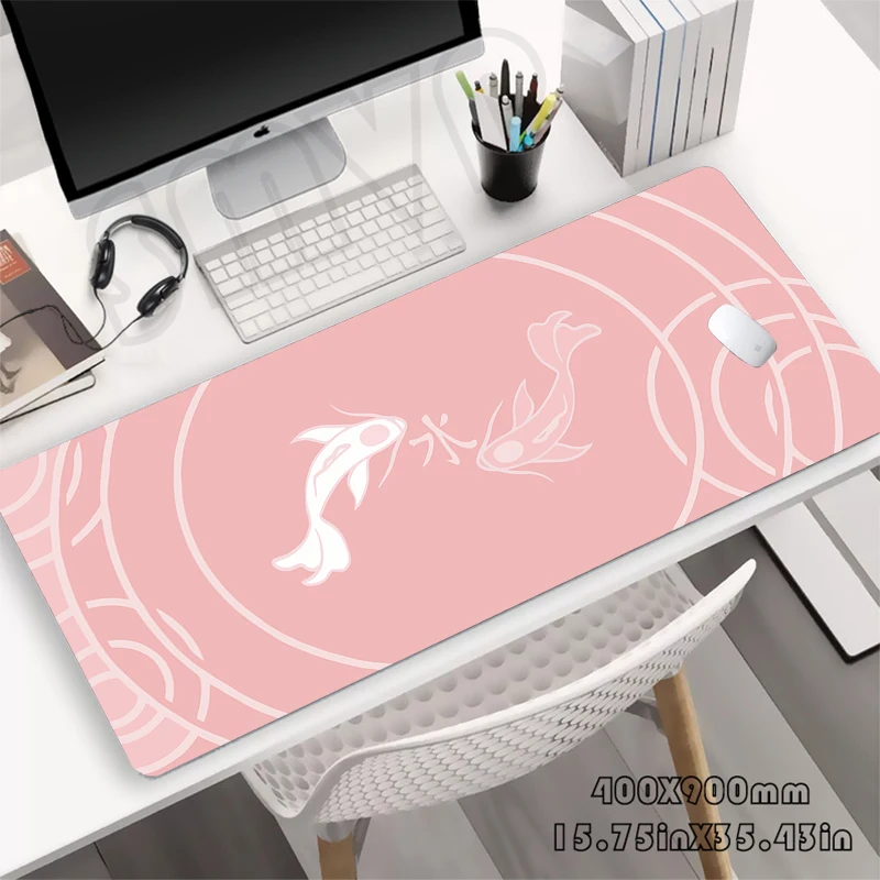 Myš Pad Pink Fish Veľký hráč MousePad Desk Mat XXXL Mouse Rats 31.4x11.8in