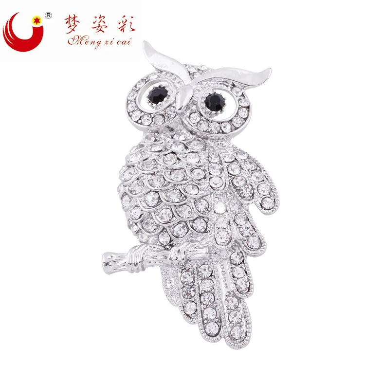 Mzc unisex biela modrá sova brošňa pre mužskú ženskú košeľu oblek Pin Pin Anime Brosche Vintage Broches Mujer kostým šperky