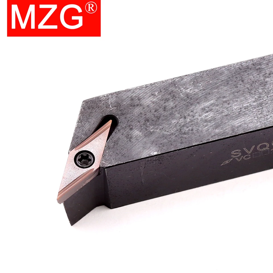 MZG SVQCR1616 SVQCR2020 SVQCR2525 Externý otáčanie nástroja SVQCR SVQCL CUPTER BAR VCGT Vložka CNC Lathe Bar Držiak na otáčanie