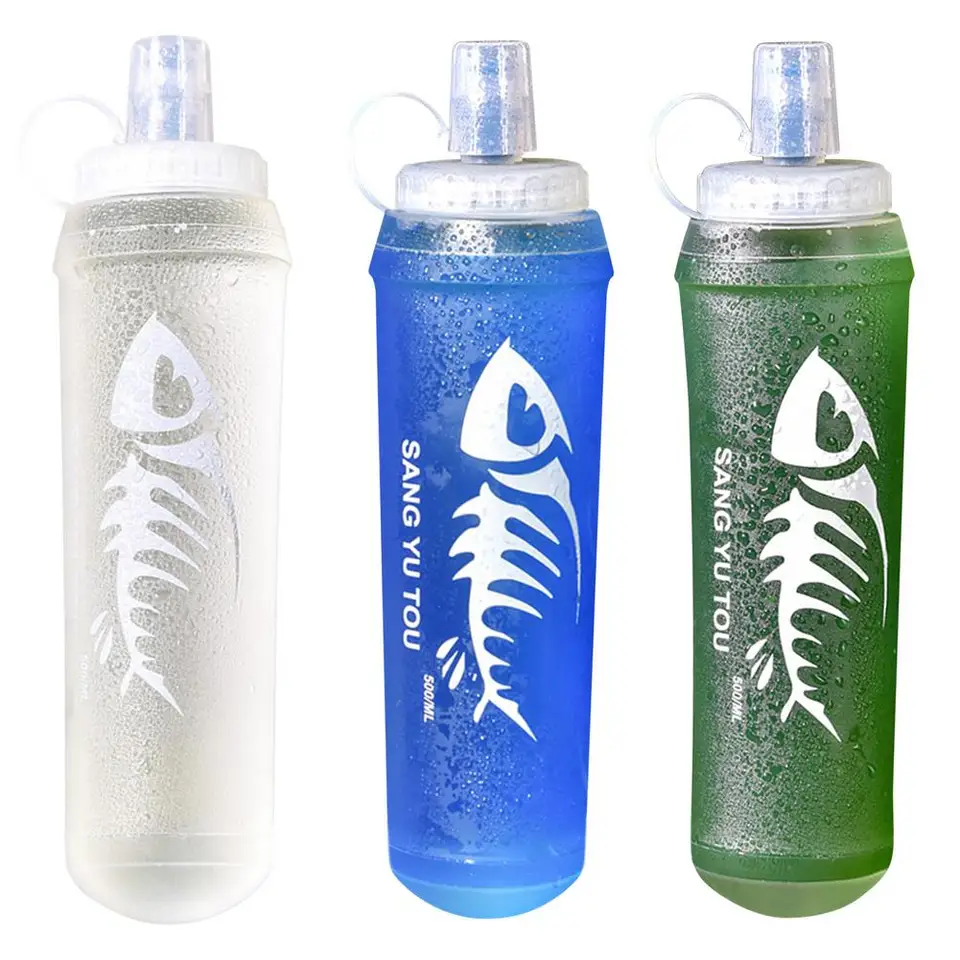 Mäkká banka skladacia skladacia 500 ml fľaša na vodu TPU BPA Free Running Hydratal Pack BAG BAG MArathon