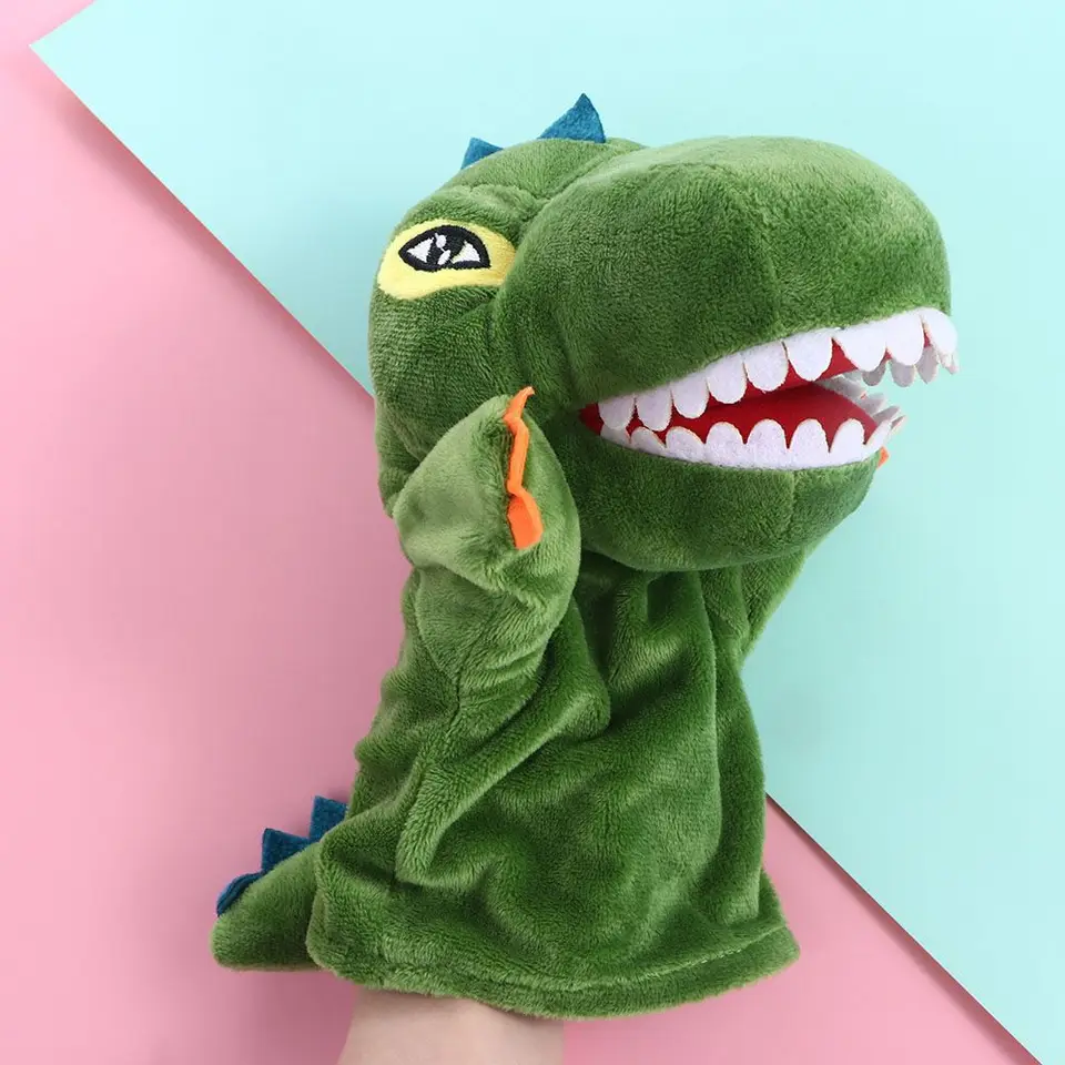 Mäkká hračka kawaii panda plnené hračky plnené zvieratá Bear Shark Animal Puppet Plusped Doll Doll Buppet Buppet Puppet