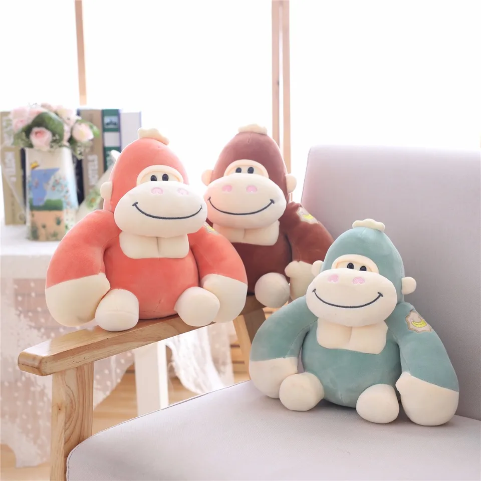 Mäkká plyšová simulácia gorilla orangutan napchaná bábika Hračky narodeniny darček pre domáci obchod dekor
