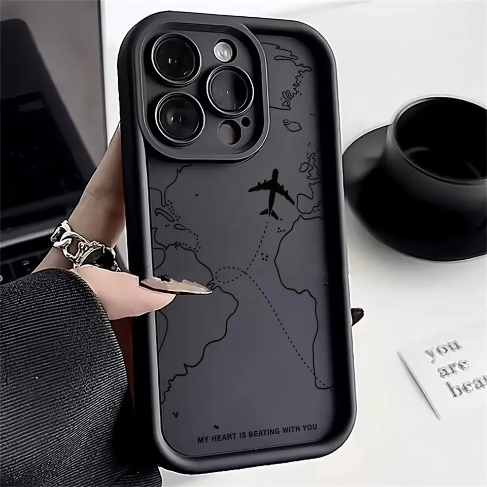 Mäkká tekutina Silikónový telefón pre iPhone 11 12 13 14 15 16 Pro Max xs x xr 7 8 15 16 Plus cestovné trasy letúna