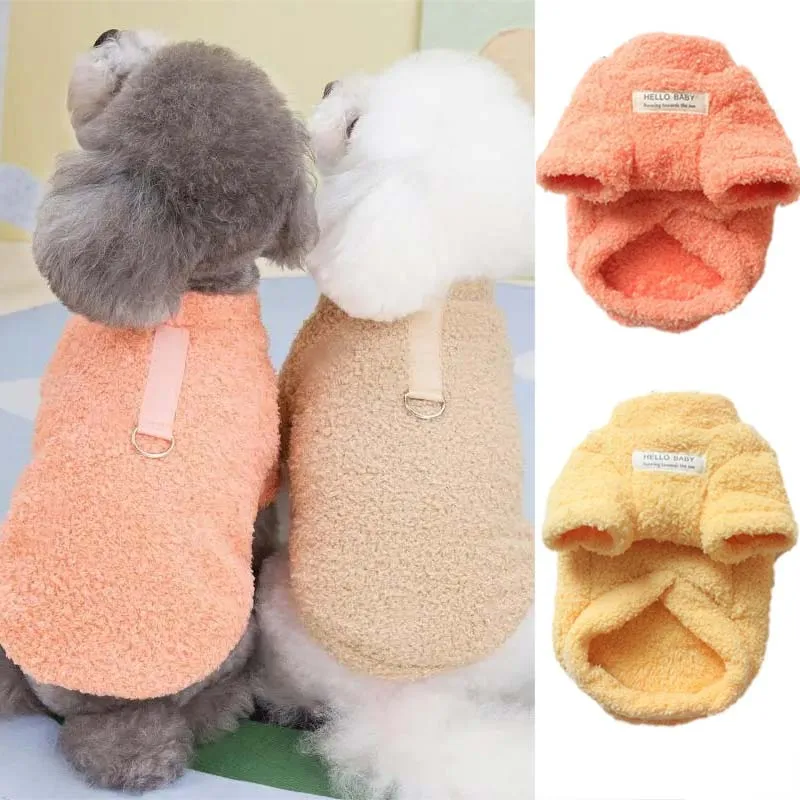 Mäkké fleece teplé malé psie odevy Zimné šteňa husté plášť pre kabátnu tričko s tričkou s refinancujúcou sponou stredne