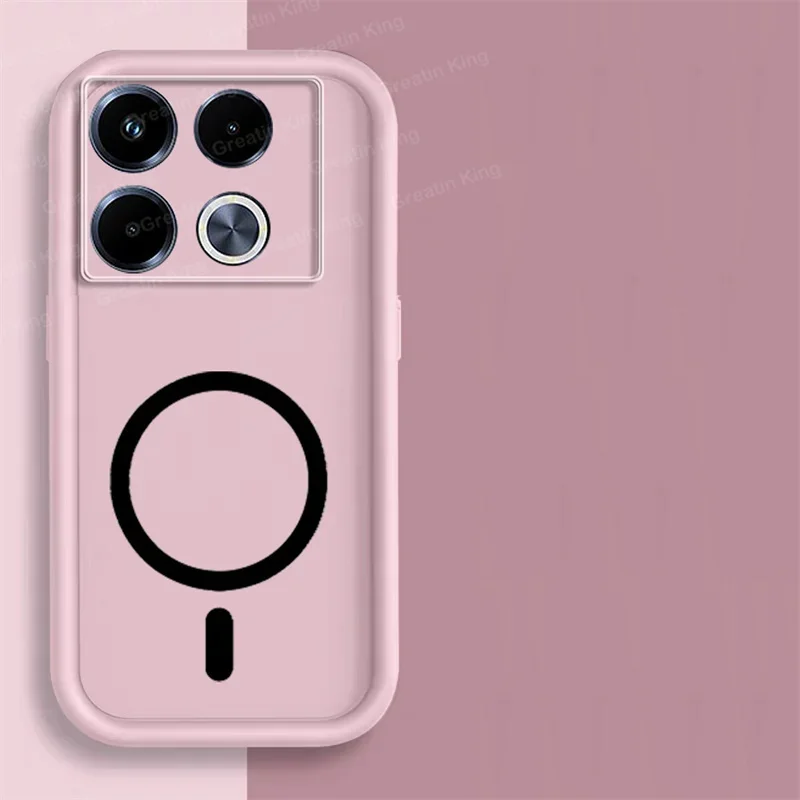 Mäkké puzdro pre Infinix Poznámka 40 5G 4G 40 Pro 4G 5G 40 Pro+ X6851B Magnetický kryt TPU s bezdrôtovým nabíjacím nálepkou
