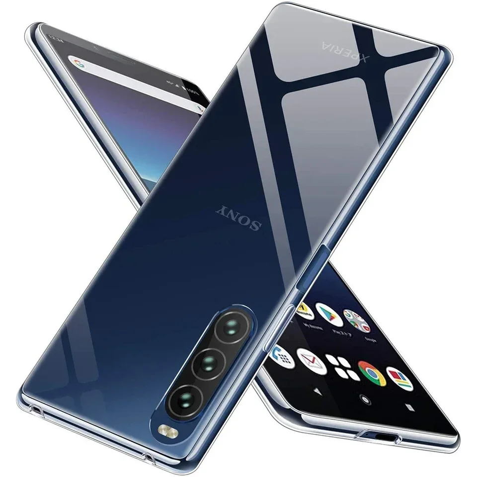 Mäkké čisté puzdro pre mobilný telefón pre Sony Xperia 1 5 10 III Plus x peria xperia10 5g Coque Capa Transparent tenký kryt zadnej krytiny Funda