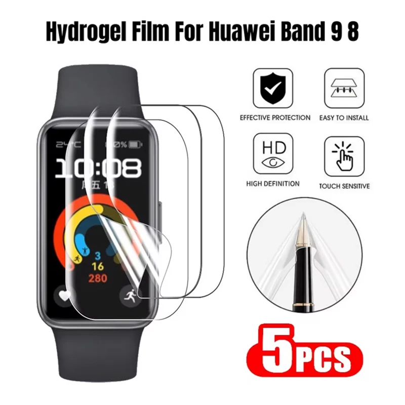 Mäkký hydrogelový film pre Huawei Band 9 8 7 6 Protect Screen Screen Screen Screen Screen pre Huawei Band9 8 Ochranný film Not Glass