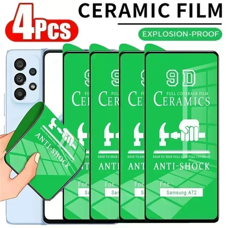 Mäkký keramický film pre Samsung Galaxy, Protector Screen, A54, A13, A53, A34, A14, A52, A12, A33, A23, A32, A24, A51, A52S, 4ks