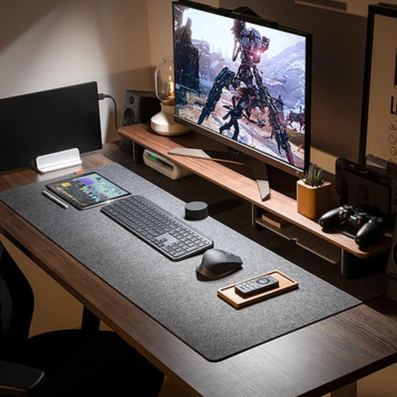 Mäkký priedušný veľký počítačový stôl Mat Wool Felt NAPLATÝ NAHLOP NA Šmykľavka Gamer Mouse podložka Jednoduchá a pohodlná pre chladné počasie