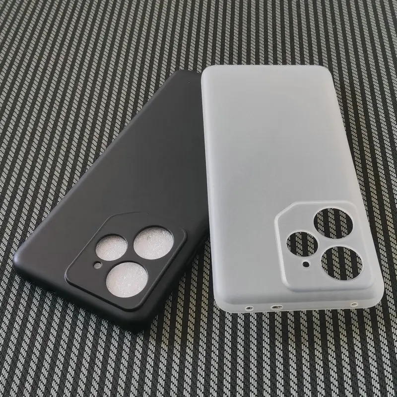 Mäkký puzdro TPU pre Realme Neo7 Matte Frosted Clear Black Silikone Shell pre Realme Neo 7 Realmeno7 Neo7 Ochranný kryt telefónu