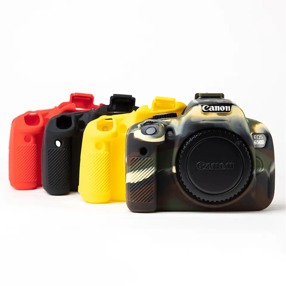 Mäkký silikónový brnenie Camera Body puzdro pre Canon EOS 600D 650D 700D nárazový gumový kryt
