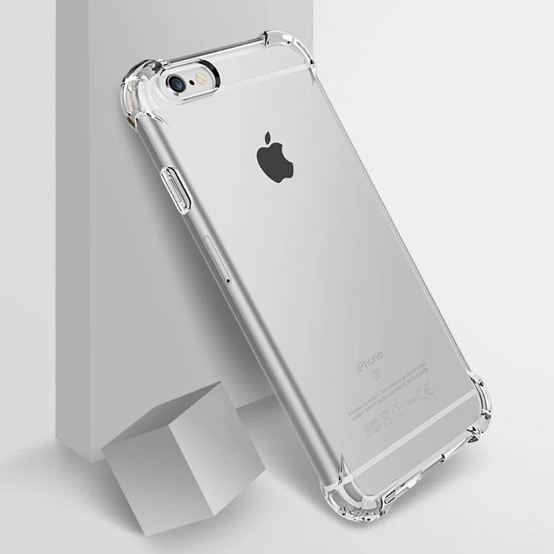 Mäkký silikónový chránený puzdro pre iPhone 12 13 14 15 Pro Max pre 11 Pro Max. MAX s nárazovým priehľadným krytom pre XR X XS max 7 8 plus puzdro