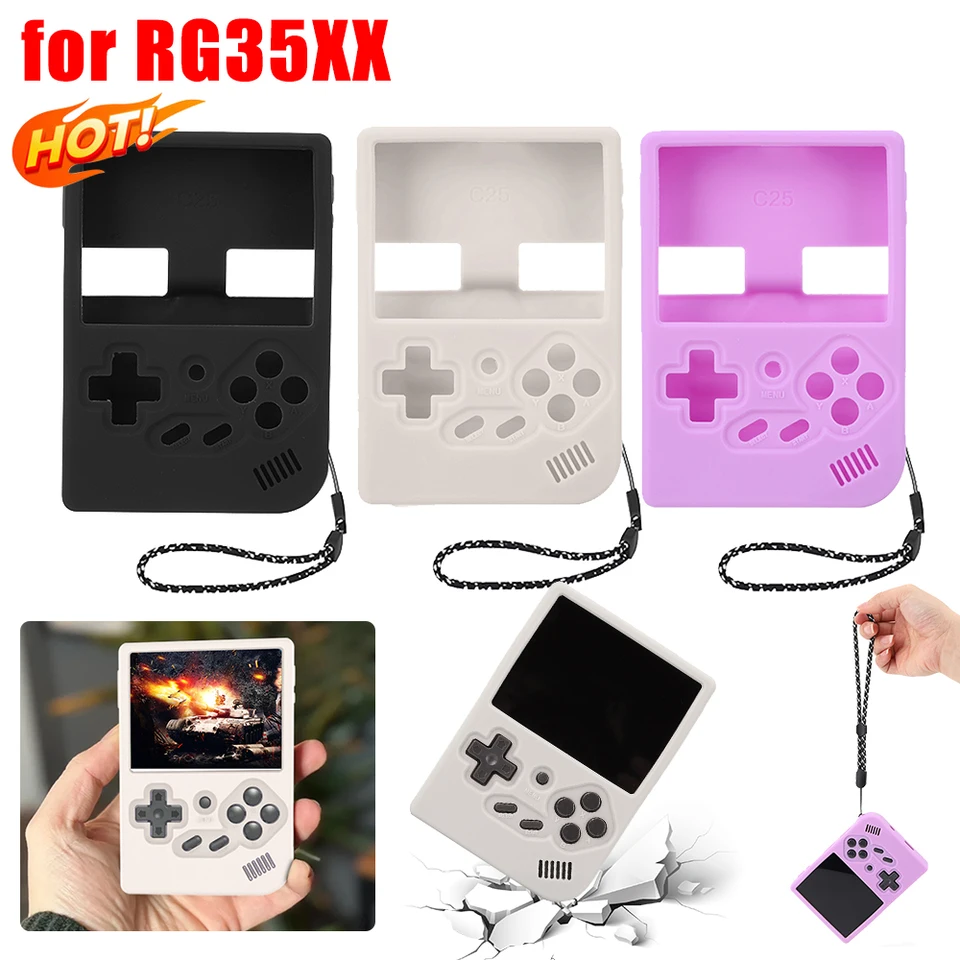 Mäkký silikónový puzdro pre Anbernic RG35XX H Game Console DROPOFOROF SOCPOREPROUT ORFECTION CLIP PRE RG35XX Príslušenstvo