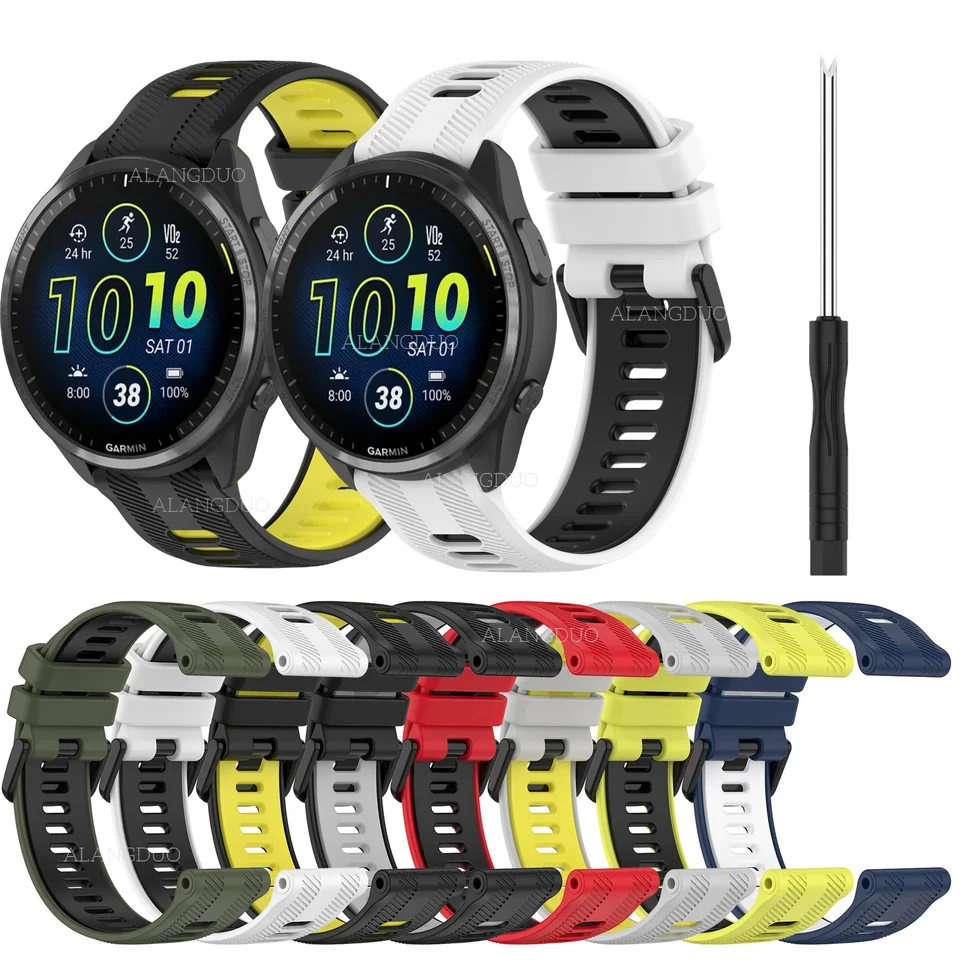 Mäkký silikónový remienok pre Garmin Forerunner 965 256 955 945 935 745 Fenix ​​5 6 7 Pro Sapphire Solar Epix Instinct 2 náramok