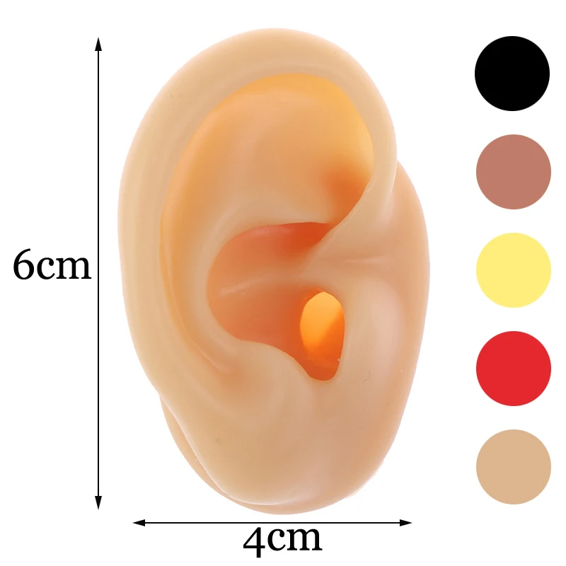 Mäkký silikónový uší model tetovania šperky prax Piercing Tools náušnice Štup
