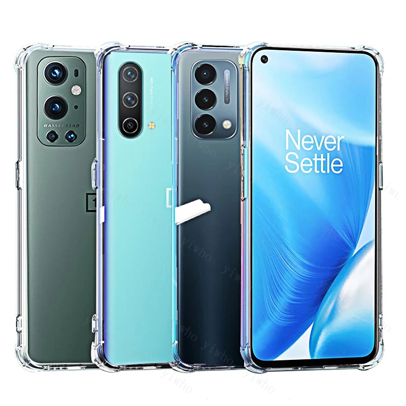 Mäkký silikónový číry TPU pre OnePlus Nord Ce N10 N100 N200 5G Puzdro na telefón Priehľadný tenký ochranný nárazník 1+ 9 8T Pro 9R