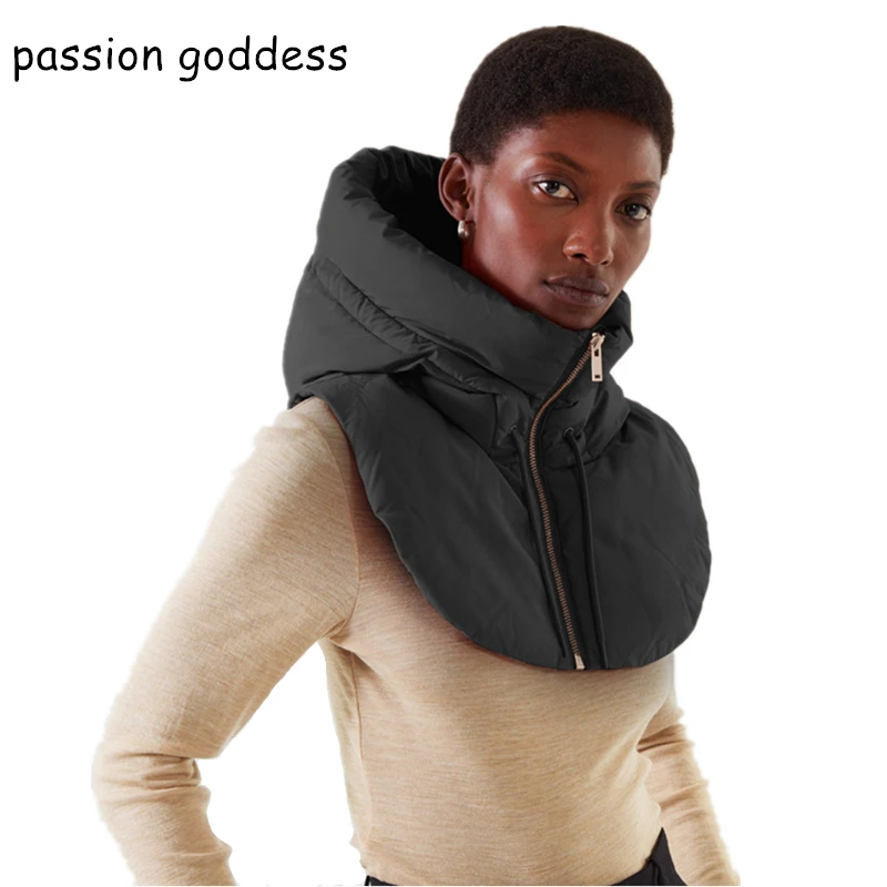 Móda 2022 Ženy Zimná bavlna teplá šatka bez rukávov s kapucňou Parkas Casy Basic Hustý hustý Puffer Crop Padded Bunda