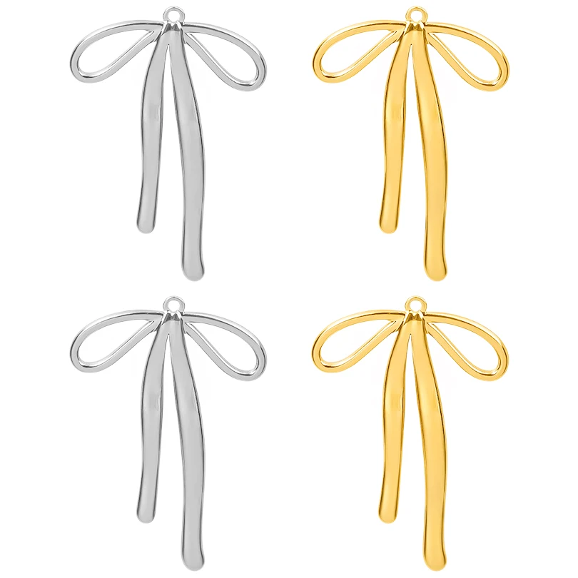 Móda 6ks/šarža z nehrdzavejúcej ocele Butterfly Bow Pmelks prívesky DIY šperky výroby dodávok náhrdelníkov