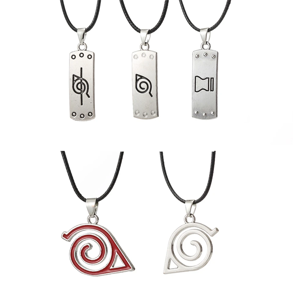 Móda anime japonská ninja uzumaki cosplay prop deti dospelý konoha symbol keychain uchiha itachi kovový prívesok náhrdelník