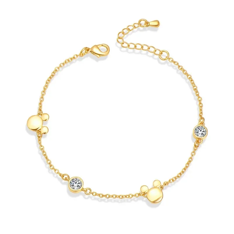 Móda Disney Anime postava Mickey Mouse náramky pre dievčatá kreslí kreslitá Mickey Minnie Náramok pre deti narodeniny darček k narodeninám