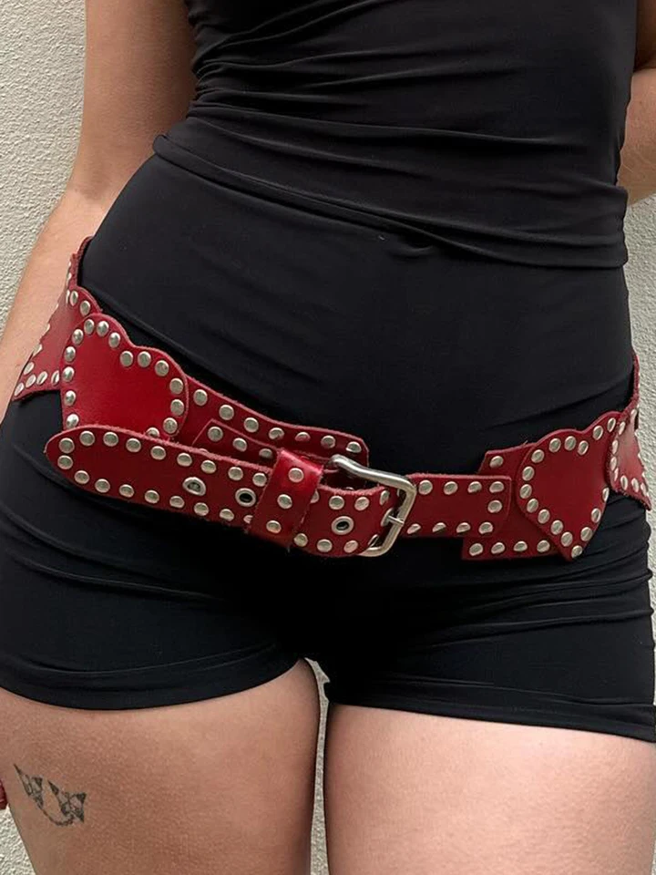 Móda elegantné nové purit s srdcovým tvarom dámsky opasok roztomilý y2k zostrihový dizajn All-Match Trendy Accessory vynikajúce