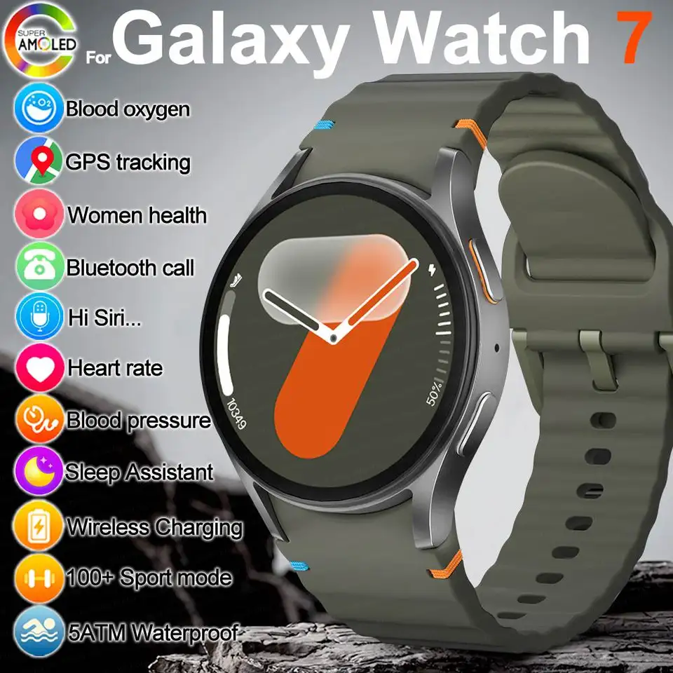 Móda nová pre Samsung Galaxy Watch 7 GPS Track Smart Watch Men Amoled